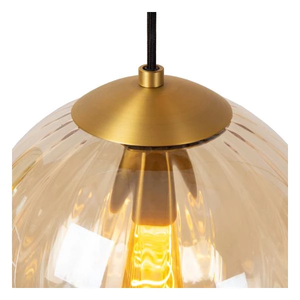 Lucide MONSARAZ - Pendant light - Ø 25 cm - 1xE27 - Amber - detail 1